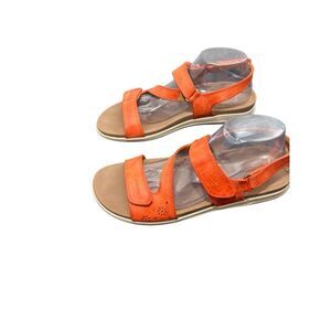 Cobb Hill Orange Leather Strappy Sandals Women’s 8.5